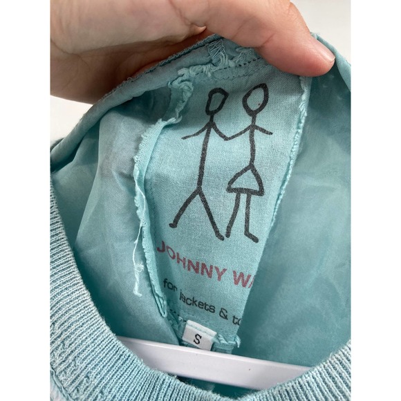 Johnny Was Solid Blue Cupra Short Sleeve Crewneck T-Shirt Size Small - Picture 4 of 5